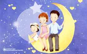 韩国母亲节插画主题桌面壁纸