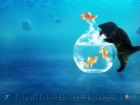 2011年7月（七月）月历桌面壁纸