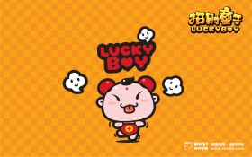 招财童子卡通桌面壁纸