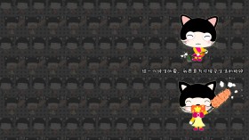 可爱卡通小猫桌面壁纸