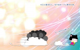 猫咪宝贝签名档卡通桌面壁纸