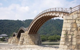 日本山口县锦带京桥风景桌面壁纸