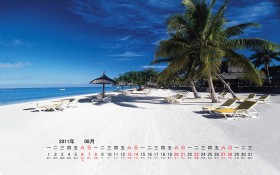 2011年8月风景月历桌面壁纸