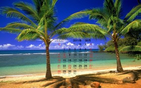 2011年8月风景月历桌面壁纸
