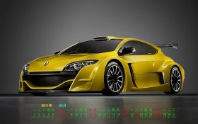2011年8月名车月历桌面壁纸