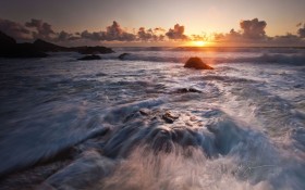 海边落日壁纸
