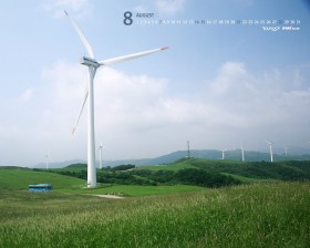 雅虎韩国8月风景月历桌面壁纸