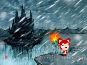 2011年8月腾讯月历桌面壁纸