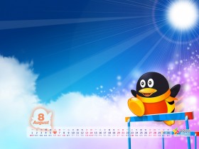 2011年8月腾讯月历桌面壁纸