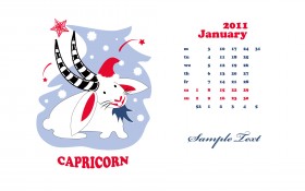 2011兔年日历桌面壁纸