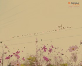 cyworld 10月月历桌面壁纸