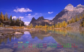 2011年10月风景月历桌面壁纸