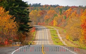 2011年10月风景月历桌面壁纸