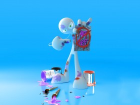 3D卡通火柴人桌面壁纸