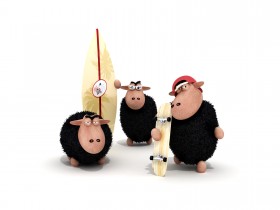小羊肖恩Sheeps可爱绵羊卡通桌面壁纸