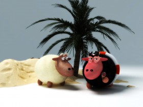小羊肖恩Sheeps可爱绵羊卡通桌面壁纸