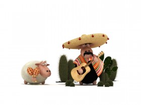 小羊肖恩Sheeps可爱绵羊卡通桌面壁纸