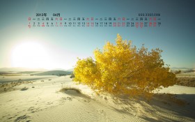 2012年4月日历桌面壁纸