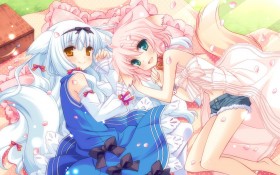 日本动漫中的萌系少女桌面壁纸