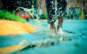 夏天的雨风景桌面壁纸