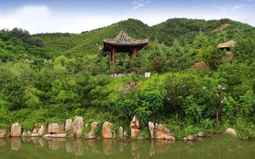 山东威海华夏城风景桌面壁纸