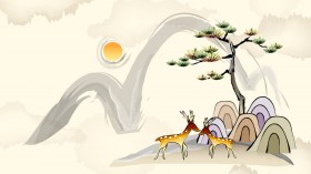 中国风：矢量水墨画桌面壁纸