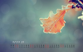2012年11月月历桌面壁纸