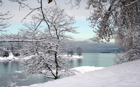 白雪皑皑的美丽雪景桌面壁纸