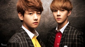 韩国帅哥组合Exo-K校服代言桌面壁纸