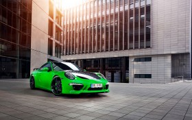 TechArt改装2014款保时捷911 Carrera 4S跑车桌面壁纸