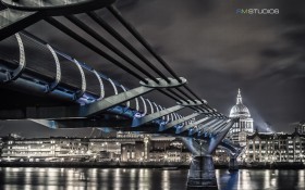 伦敦经典地标夜景风光风景桌面壁纸