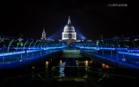 伦敦经典地标夜景风光风景桌面壁纸