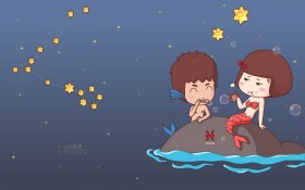 卡哇伊麦拉风十二星座卡通桌面壁纸