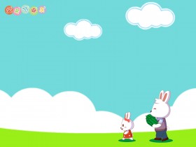 兔小贝:端午节父亲节可爱卡通桌面壁纸