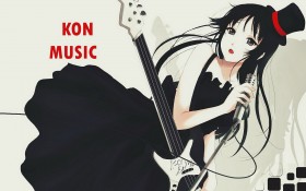 吉它音乐动漫美女桌面壁纸