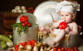 婴儿美食家桌面壁纸