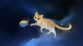 apofiss作品：梦幻水彩桌面壁纸