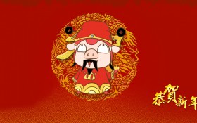 猪猪侠喜庆春节桌面壁纸 