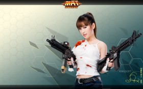 金莎代言《反恐行动OL》游戏桌面壁纸