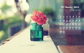 2014年3月月历桌面壁纸