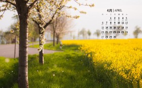 2014年4月日历桌面壁纸