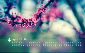2014年4月日历桌面壁纸