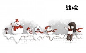 《亲亲木朵》第二辑手绘卡通桌面壁纸