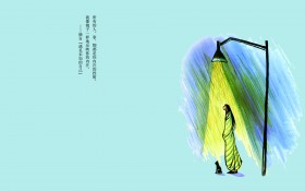 油画文字卡通桌面壁纸