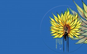 油画文字卡通桌面壁纸