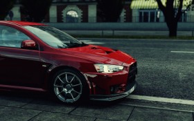 三菱十代lancer evolution汽车桌面壁纸