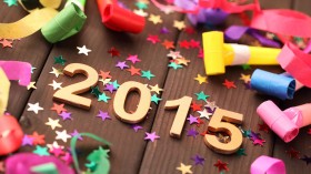 2015新年快乐简约桌面壁纸