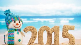 2015新年快乐简约桌面壁纸