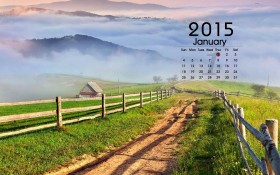 2015年1月日历桌面壁纸