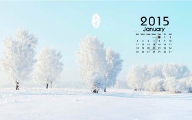 2015年1月日历桌面壁纸